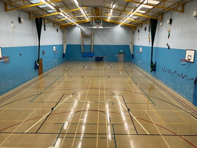 Refurbished sports hall Tregaron